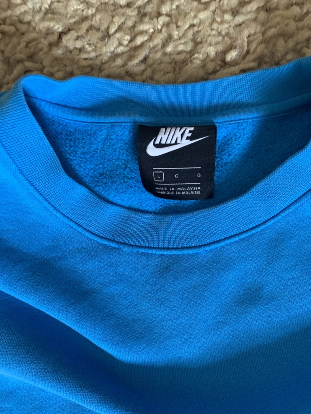 Nike Crewneck Sweatshirt Men’s large Blue Sportswear Sweatshirt - Picture 3 of 6
